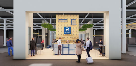 Design de stand Reynaers pour Batimat 2024